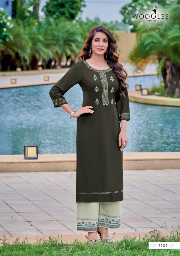 Wooglee Celebration 16 Fancy Wear Kurti With Bottom Collection